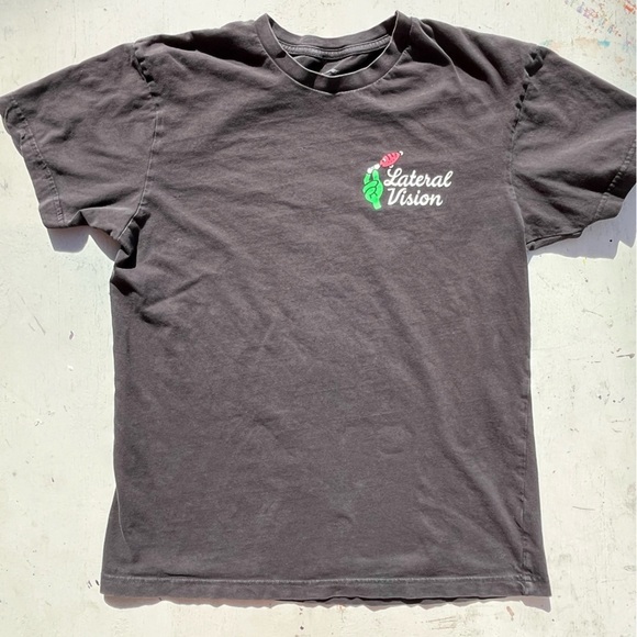 Men's Lateral Vision T-Shirt Black Cranks M Cartoon Spell-Out Anime Street Art - Picture 8 of 12